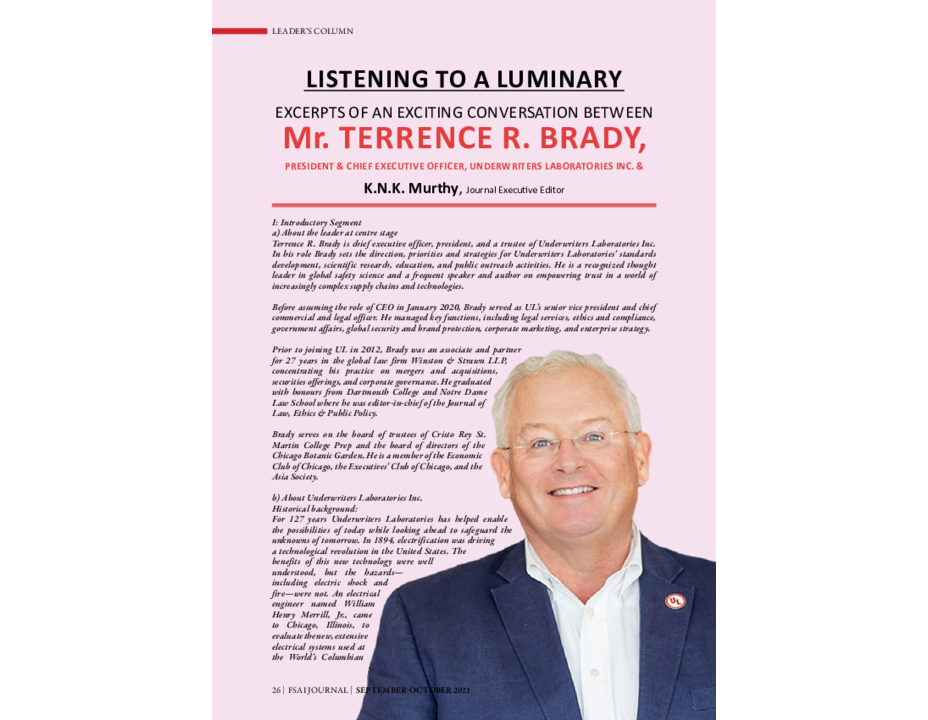 FSAI Journal - Terry Brady - Listening to a Luminary