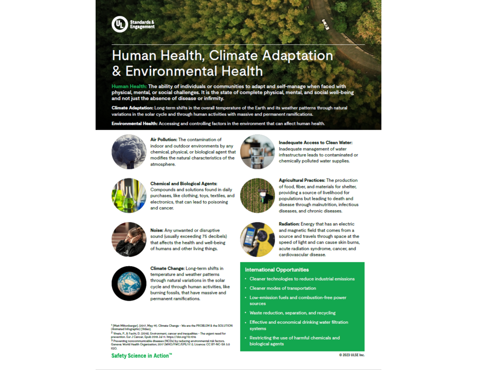 Human Health, Climate Adaptation, and Environmental Health